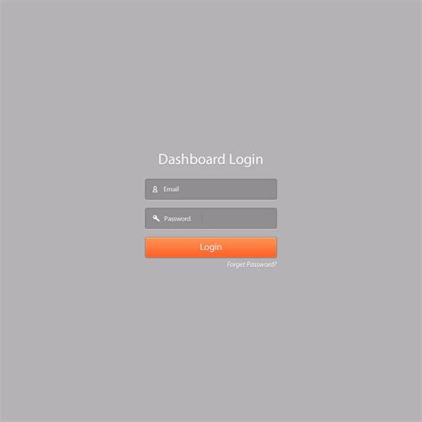dashboard login form design psd