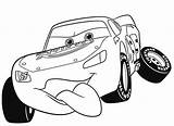 Coloring Mcqueen Cars Pages Lightning Popular sketch template