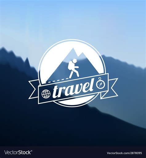 tourism travel logo design royalty  vector image