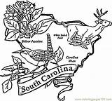 Carolina Coloring South Pages Symbols State North Map Printable Color Usa Flag Southa Getcolorings Comments Coloringpages101 Template sketch template