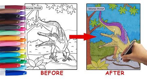 dinosaurus colouring page colouring pages  kids youtube