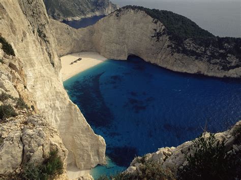 secluded beach  cove zakynthos greece secluded beach coastline dream vacations