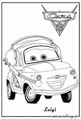 Luigi Coloriages Bagnoles Desenhos Cars2 sketch template