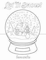 Coloring Snow Globe Pages Let Globes Christmas Favecrafts Colouring Printable Kids Snowman Popular sketch template