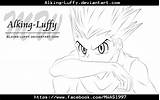 Hunter Gon Lineart Luffy Template sketch template