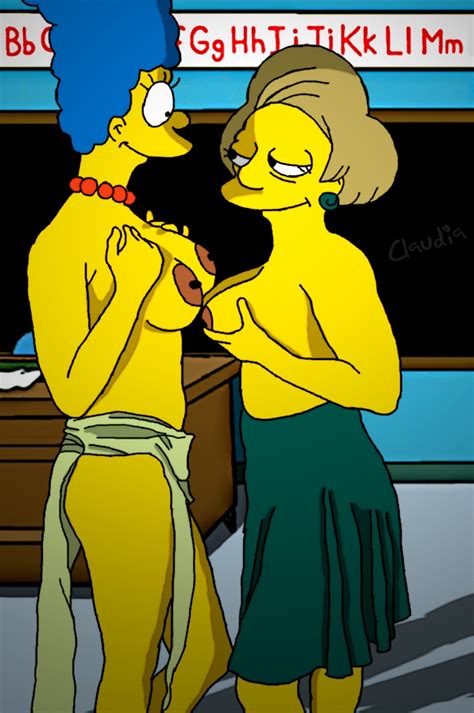 Rule 34 Breasts Claudia R Clothes Color Edna Krabappel Female Female