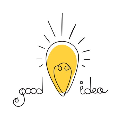 idea illustration light bubl design vector business icon