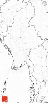 Map Burma Blank Simple Labels East North West sketch template