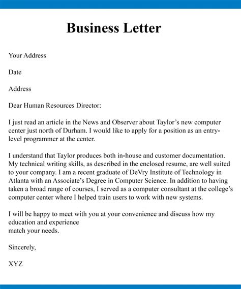 types  business letters hennessy
