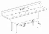 Sink Kitchen Drawing Compartment Getdrawings sketch template