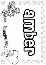 Amber Name Pages Coloring Template sketch template
