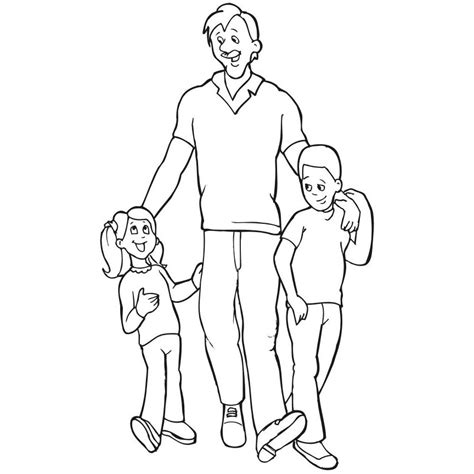 fathers day coloring pages father  son  daughter xcoloringscom