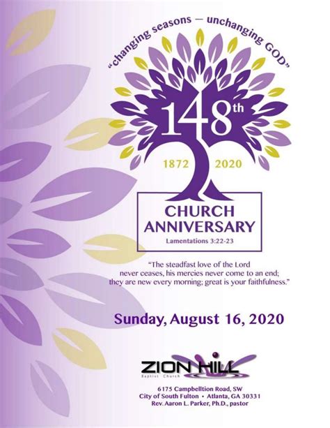 church anniversary program