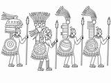 Aztec Aztecas Guerreros Aztecs Azteca Warriors Aztechi Imperio Krieger Mexico Guerrieri sketch template