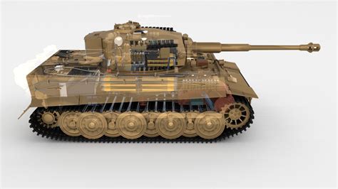 Fully Built Panzer Tiger Tank Late 1944 V1 Firing Hdri