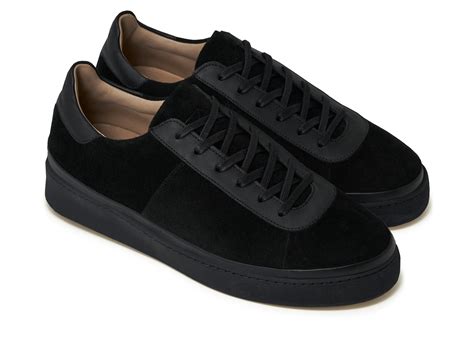 black sneakers  men mulo shoes high quality italian suede