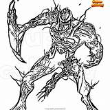 Venom Supercolored Charaktere sketch template