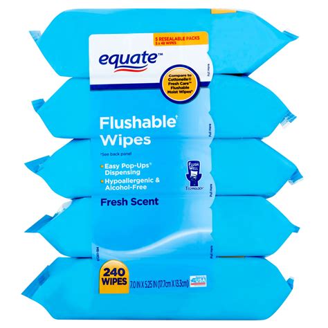 equate flushable wipes fresh scent  packs   wipes  wipes total walmartcom