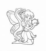 Coloring Pages Fairy Fairies Kids sketch template