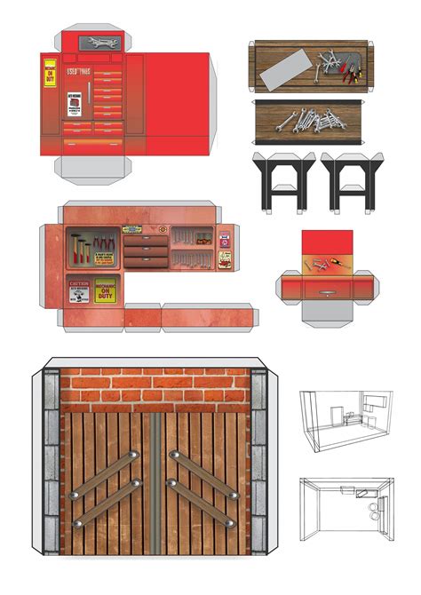 template  printable dollhouse furniture patterns