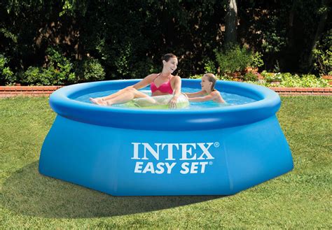 intex ft   easy set inflatable  ground summer swimming pool  pack walmartcom