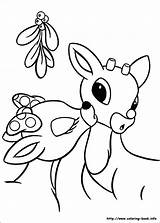 Coloring Rudolph Pages Reindeer Red Nosed Christmas Book Clarice Face Color Printable Info Kiss Sheets Kids Books Print Colouring Visit sketch template
