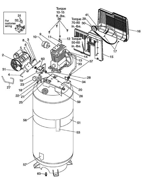 sears craftsman  air compressor parts