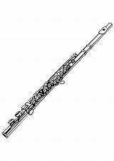 Flute sketch template