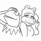 Muppets Piggy Kermit Xcolorings Rizzo sketch template