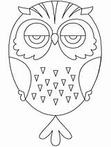 Coloring Owl Birds Animals Pages Easily Print sketch template