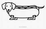 Dog Coloring Hot Dachshund Hd Kindpng sketch template