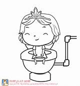 Toilet Potty Coloring Designlooter Itunes sketch template