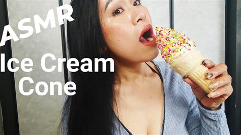 Asmr Eating Ice Cream Cone With Candy Sounds Asmr Asmrcommunity