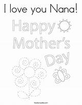 Coloring Godmother Nana Pages Happy Mothers Mother Print Template Twistynoodle sketch template