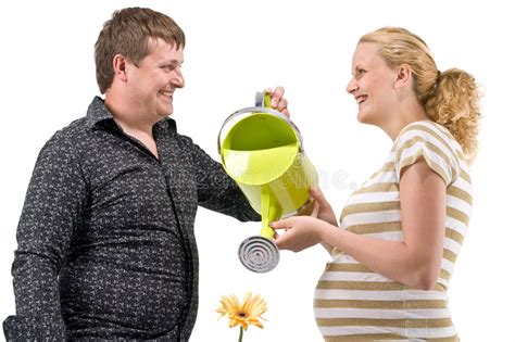 pregnant woman and fat man stock image image of lady 6049207
