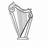 Harp Draw Outline Wikihow Drawing Step Erase Drawings Irish sketch template