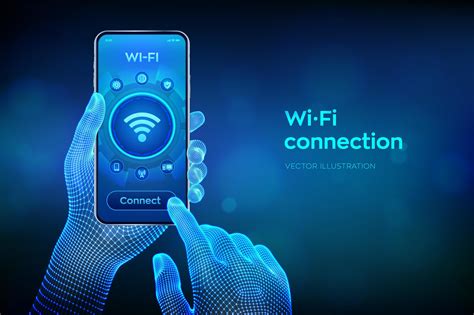 wi fi wireless connection concept  wifi network signal technology
