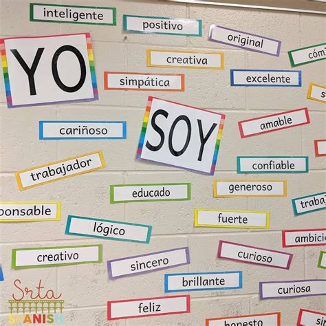 Adjectives In Spanish Class Spanish Teacher Classroom