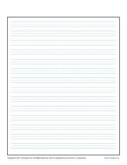 lined writing paper  kids lined writing paper writing paper