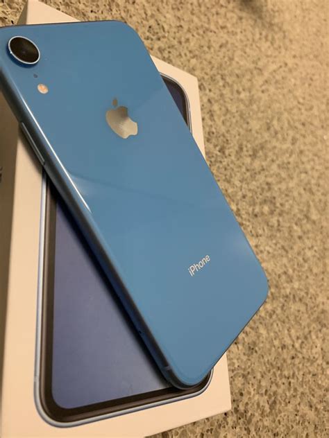 iphone xr blue gb factory unlocked  apple   carrier clean