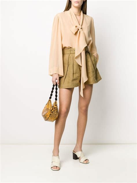 chloé pussy bow blouse in pink natural save 18 lyst