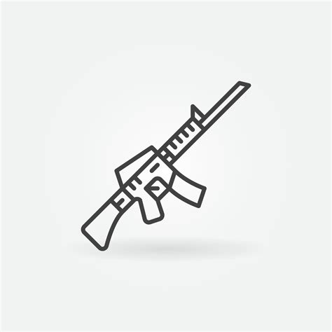 assault rifle outline vector concept icon  vector art  vecteezy