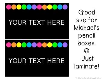 editable rainbow labels  tags  smilin   tpt