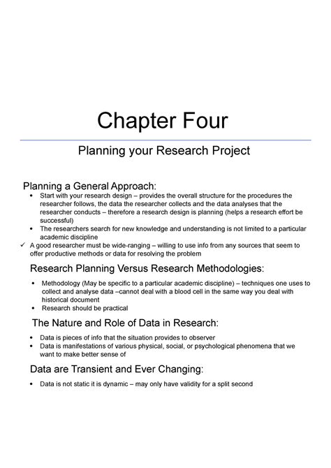 chapter  summary practical research planning  design chapter  planning