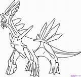 Coloring Pokemon Dialga Pages Library Clipart Palkia Dragon sketch template