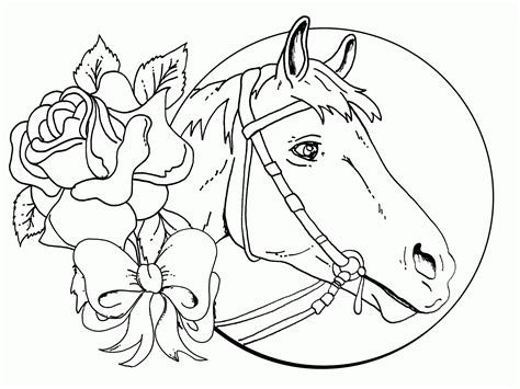 wild horse  printable horse coloring page girls coloring