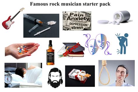 famous rock musician starter pack rstarterpacks starter packs