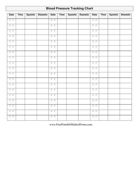 blood pressure tracking spreadsheet template  printable
