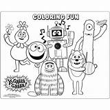 Gabba Yo Coloring Pages Color Book Getdrawings sketch template