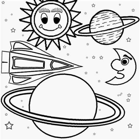 solar system colouring page worksheet
